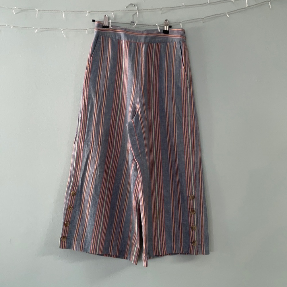 Madewell Medium Striped Wide Leg Culottes